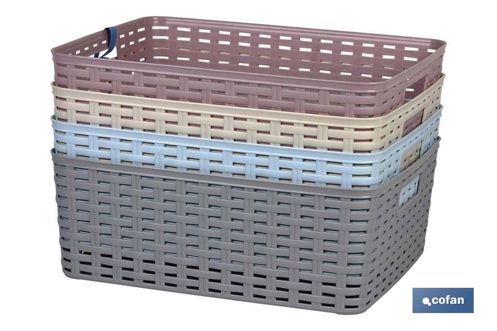 CESTA  MULTIUSOS  12L 36X28X13.5 cm AZUL CIELO venta unitaria