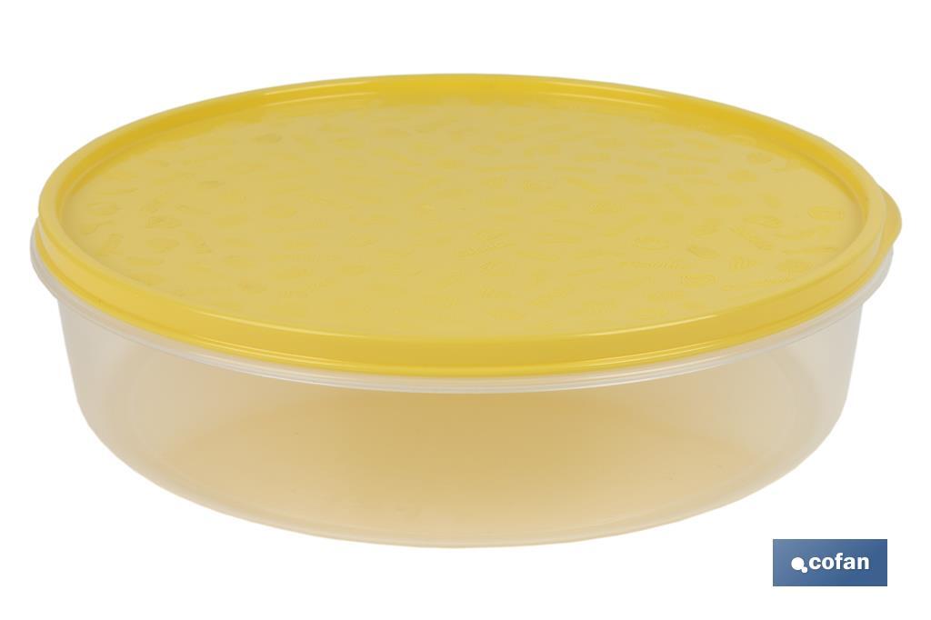 FIAMBRERA TORTILLA REDONDA AMARILLO  24.5X6.5cm