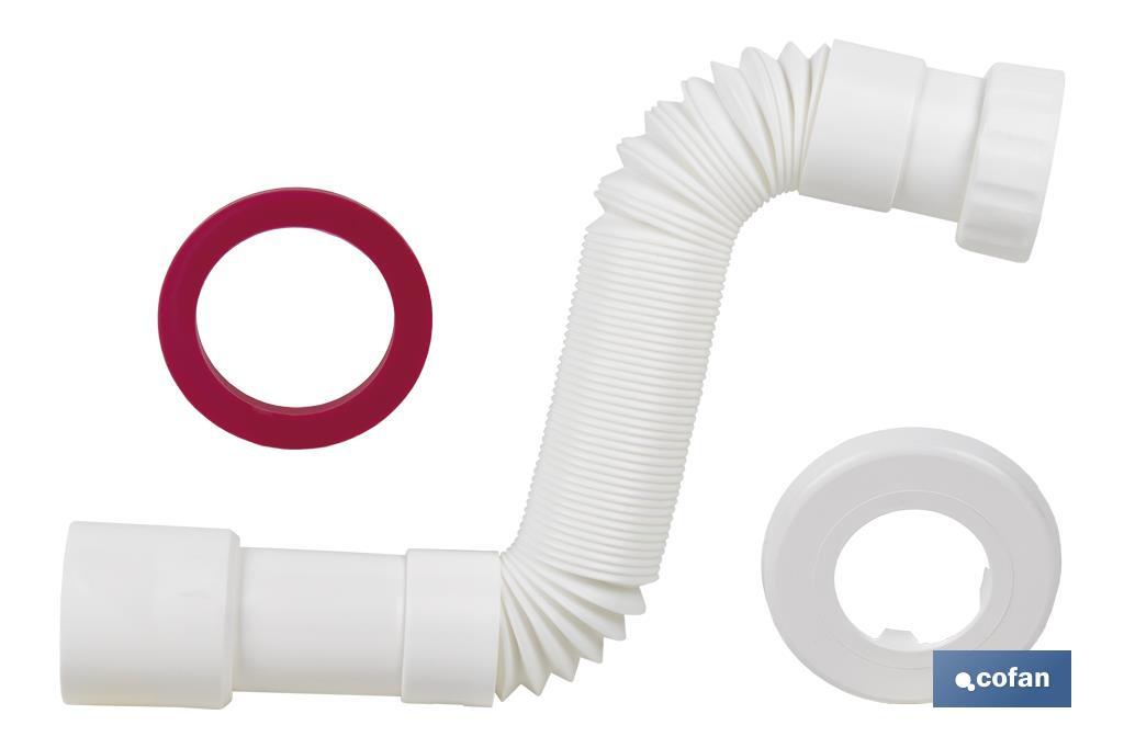 TUBO FLEXIBLE BLANCO 1 1/2  Ø40-50 300-720 MM