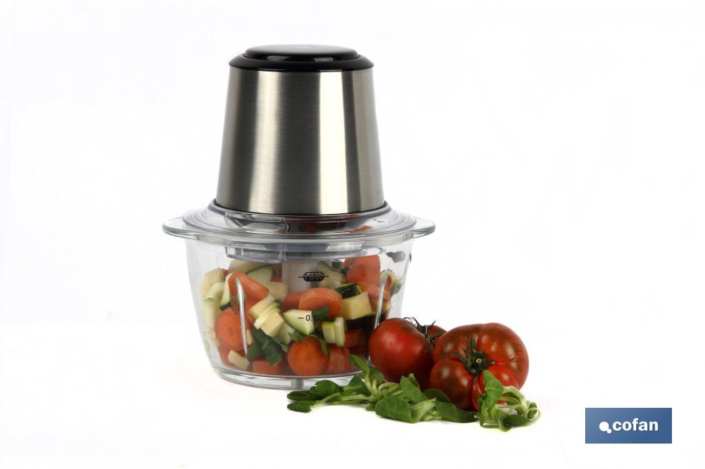 PICADORA ELECTRICA ACERO INOX VASO DE VIDRIO 1,2 L 400W (PACK: 1 UDS) PICADORA ELECTRICA ACERO INOX VASO DE VIDRIO 1,2 L 400W (PACK: 1 UDS)