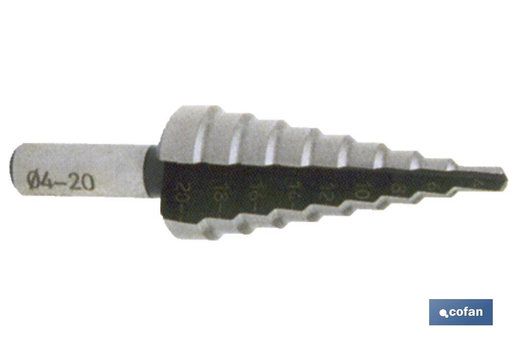 BROCA ESCALONADA HSS -TALADRO 4-12 (X 2 MM) (PACK: 1 UDS)