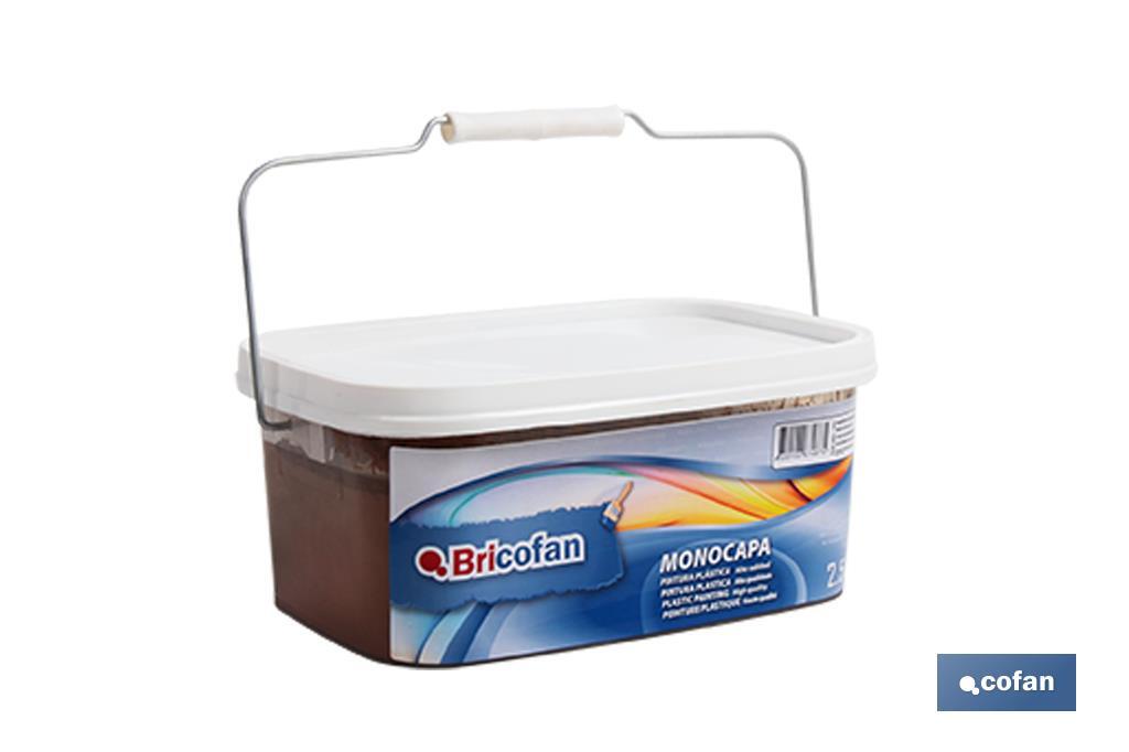 PINTURA PLÁSTICA MONOCAPA Marron Choco. (2,5 LT) (PACK: 1 UDS) PINTURA PLÁSTICA MONOCAPA Marron Choco. (2,5 LT) (PACK: 1 UDS)