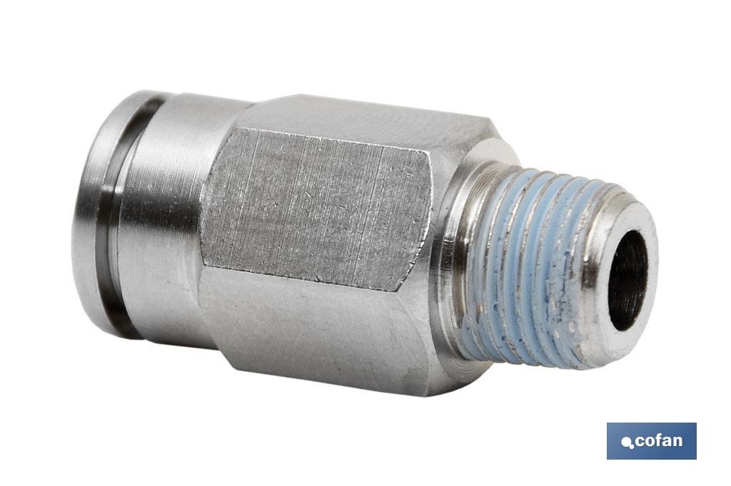 CONEXION RECTA TUBO 6mm. MACHO 1/8 (PACK: 5 UDS) CONEXION RECTA TUBO 6mm. MACHO 1/8 (PACK: 5 UDS)