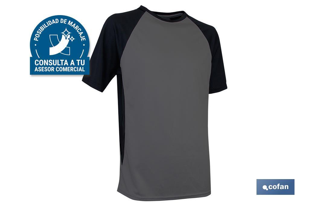 CAMISETA TRANSPIRABLE PILOTE GRIS-NEGRA 160G/M2 T-M (PACK: 1 UDS)