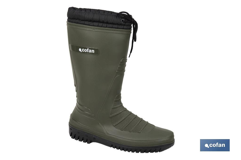 BOTA DE AGUA VERDE/NEGRA CON FORRO POLAR TALLA 39 (PACK: 1 UDS)