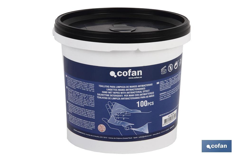 TOALLITAS PARA LIMPIEZA DE MANOS ANTIBACTERIAS 100 UDS (PACK: 1 UDS)