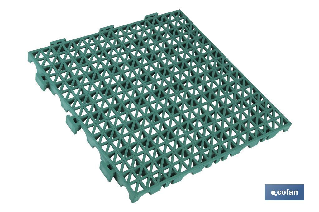 SET DE 4 UDS. LOSETA ALVEOLADA VERDE DE PVC 33 X 33 X 2 CM (PACK: 1 UDS) SET DE 4 UDS. LOSETA ALVEOLADA VERDE DE PVC 33 X 33 X 2 CM (PACK: 1 UDS)