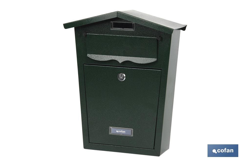 BUZÓN CORREO EXTERIOR VERDE MODELO GARDEN 360X290X105MM (PACK: 1 UDS) BUZÓN CORREO EXTERIOR VERDE MODELO GARDEN 360X290X105MM (PACK: 1 UDS)