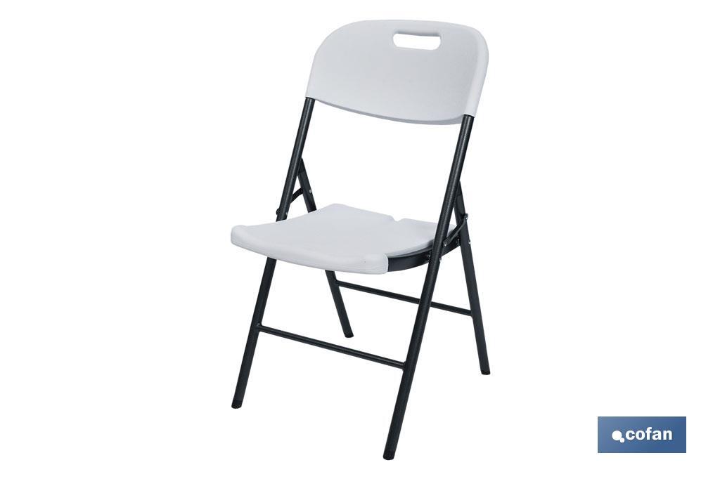 SILLA PLEGABLE BLANCA 46x53x88 cm (PACK: 2 UDS) SILLA PLEGABLE BLANCA 46x53x88 cm (PACK: 2 UDS)