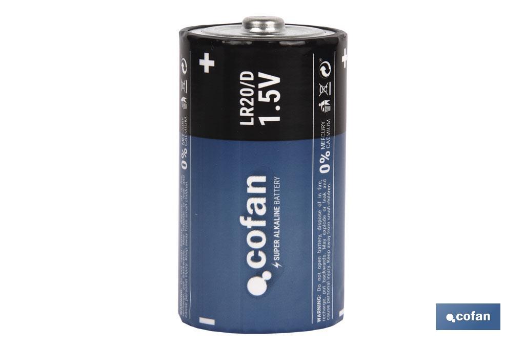 BLÍSTER DE 2 PILAS ALCALINAS LR20/D VENTA UNITARIA (PACK: 1 UDS) BLÍSTER DE 2 PILAS ALCALINAS LR20/D VENTA UNITARIA (PACK: 1 UDS)