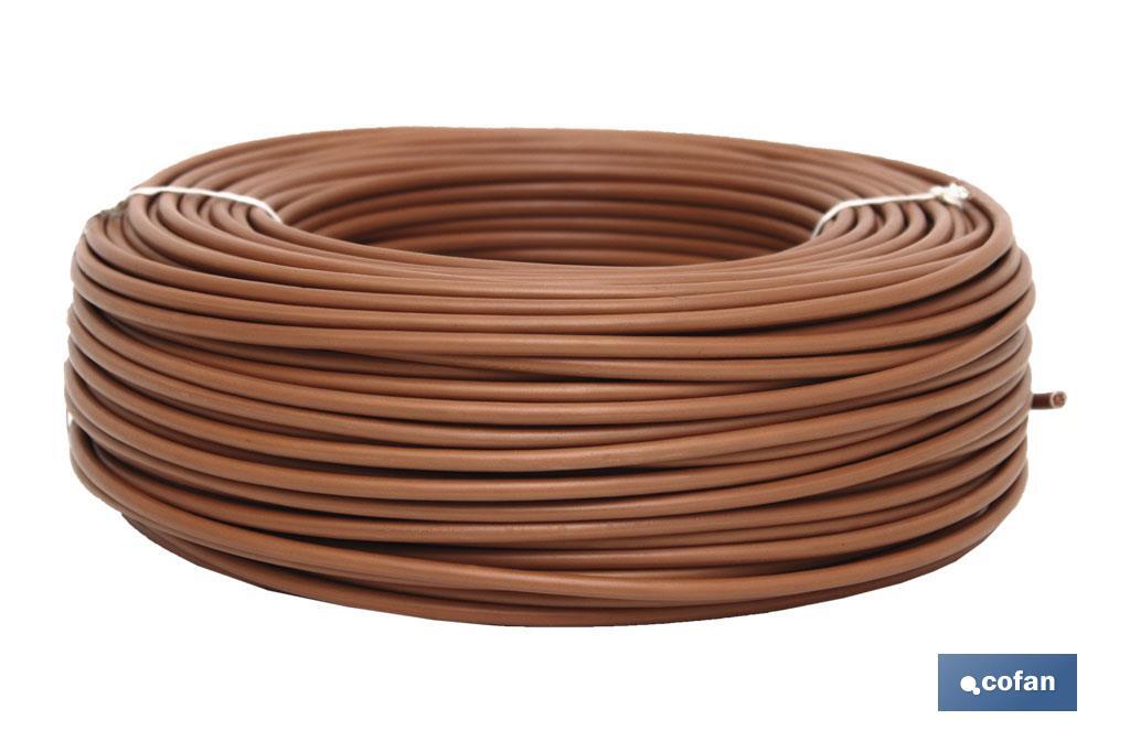 ROLLO CABLE H07V-K 1X1,5MM2 MARRÓN (100M) (PACK: 1 UDS) ROLLO CABLE H07V-K 1X1,5MM2 MARRÓN (100M) (PACK: 1 UDS)