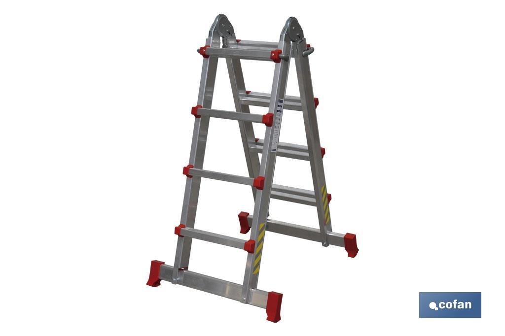 ESCALERA ALUMINIO MULTIPOSICIÓN 4 x 5 PELDAÑOS Y 4,83 M (PACK: 1 UDS)