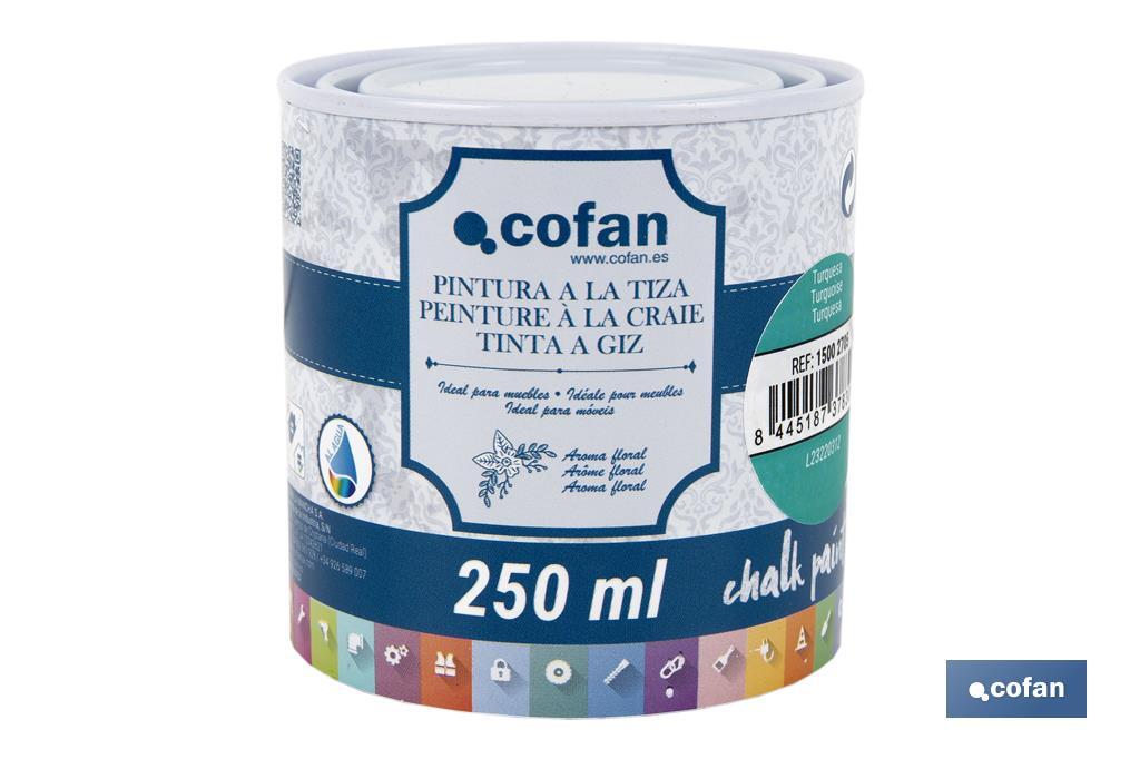 PINTURA A LA TIZA, CHALK PAINT, TURQUESA 250 ML (PACK: 1 UDS)