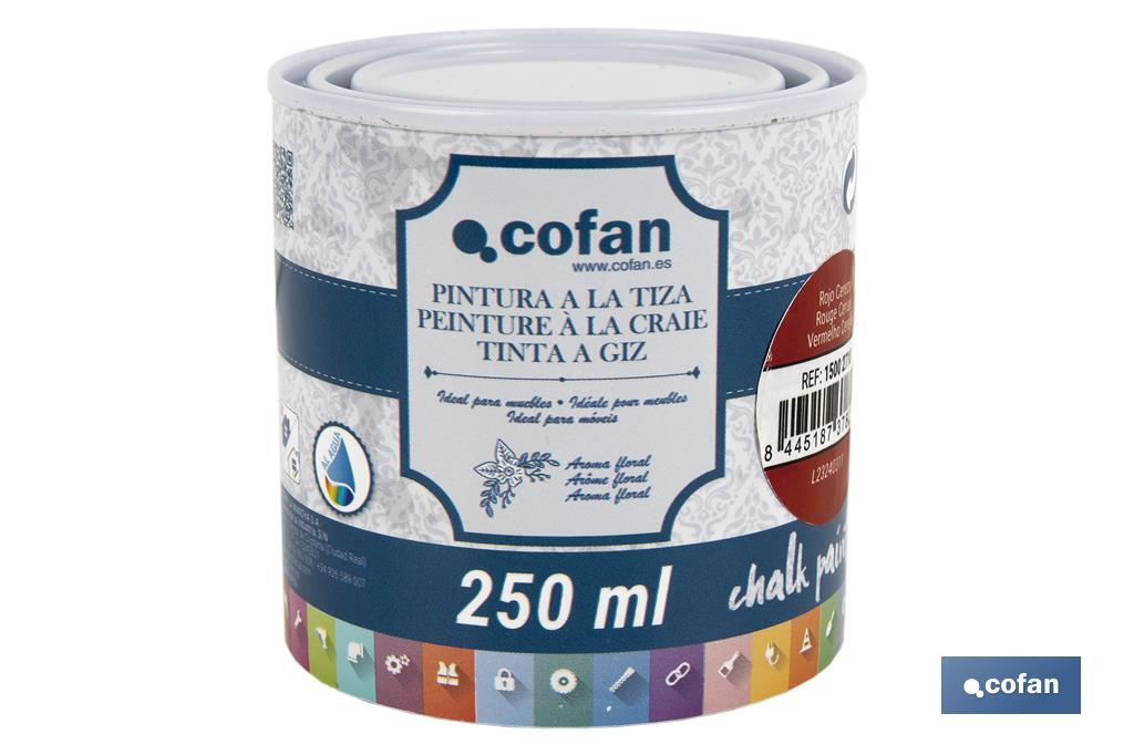 PINTURA A LA TIZA, CHALK PAINT, ROJO CEREZA 250 ML