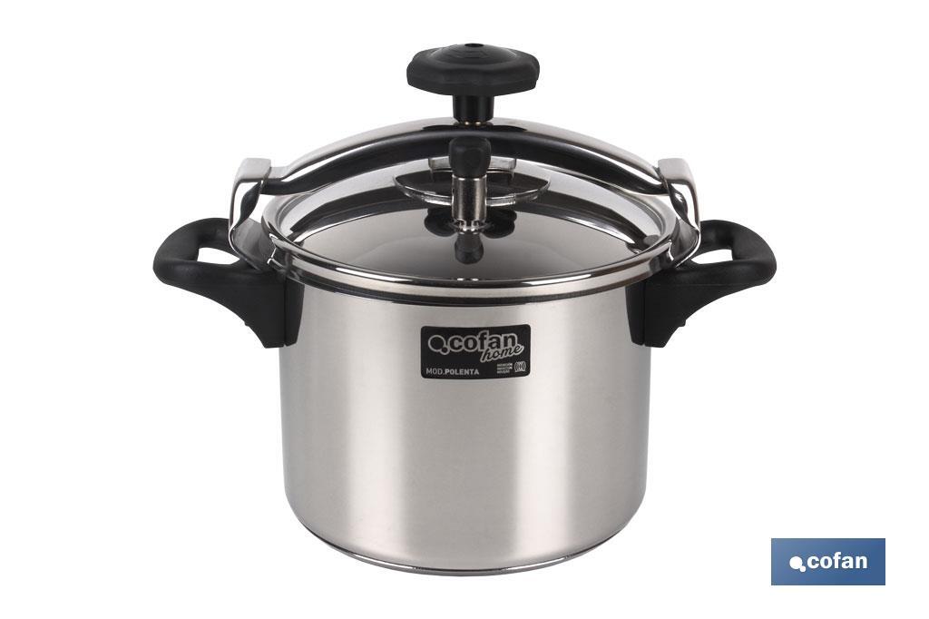 OLLA PRESIÓN INOX MODELO POLENTA INDUCCIÓN 6 LT