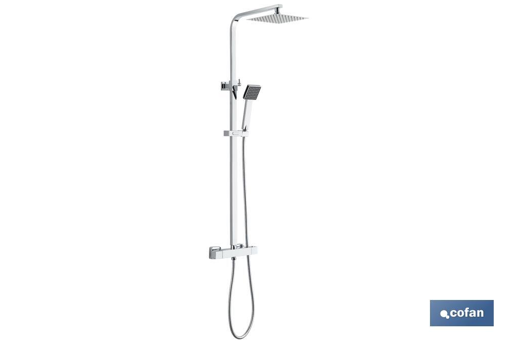 COLUMNA DE DUCHA TERMOSTATICA DISEÑO CUADRADO 90-1.40 CM (PACK: 1 UDS)