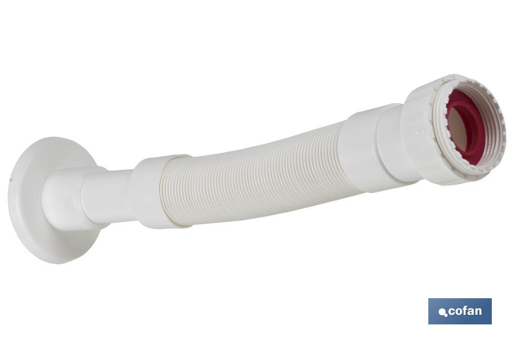 TUBO FLEXIBLE BLANCO 1 1/2 CON REDUCTOR 1 1/4 Ø32-40 330-690 MM (PACK: 1 UDS)