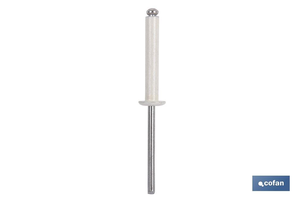 REMACHE ALUMINIO NORMAL BLANCO 4 X 18 MM (PACK: 500 UDS)