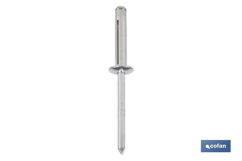 REMACHES ALUMINIO TREBOL 4.8 X 15 MM (PACK: 500 UDS) REMACHES ALUMINIO TREBOL 4.8 X 15 MM (PACK: 500 UDS)
