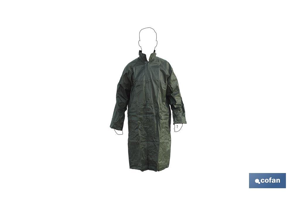 ABRIGO DE LLUVIA VERDE POLIESTER/PVC TALLA-XXL (PACK: 1 UDS) ABRIGO DE LLUVIA VERDE POLIESTER/PVC TALLA-XXL (PACK: 1 UDS)