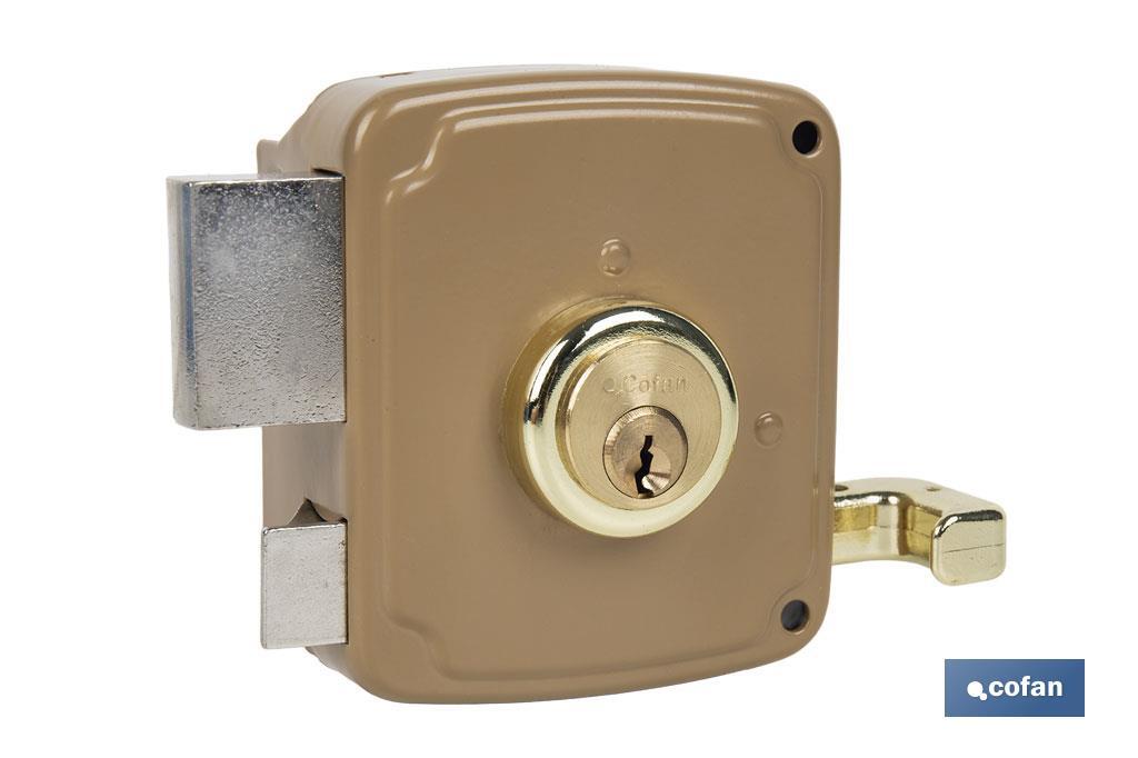 CERRADURA SOBREPONER C/CERRADERO 80mm DERECHA (PACK: 1 UDS) CERRADURA SOBREPONER C/CERRADERO 80mm DERECHA (PACK: 1 UDS)