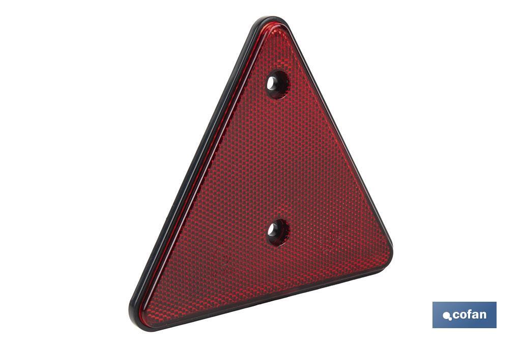 CATADIÓPTRICO TRIÁNGULO ROJO 165 X 145 MM CON AGUJEROS (PACK: 1 UDS)