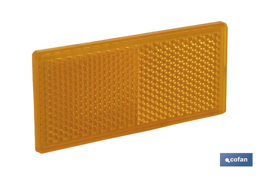 CATADIÓPTRICO RECTANGULAR ÁMBAR 79 X 35 MM ADHESIVO (PACK: 1 UDS)