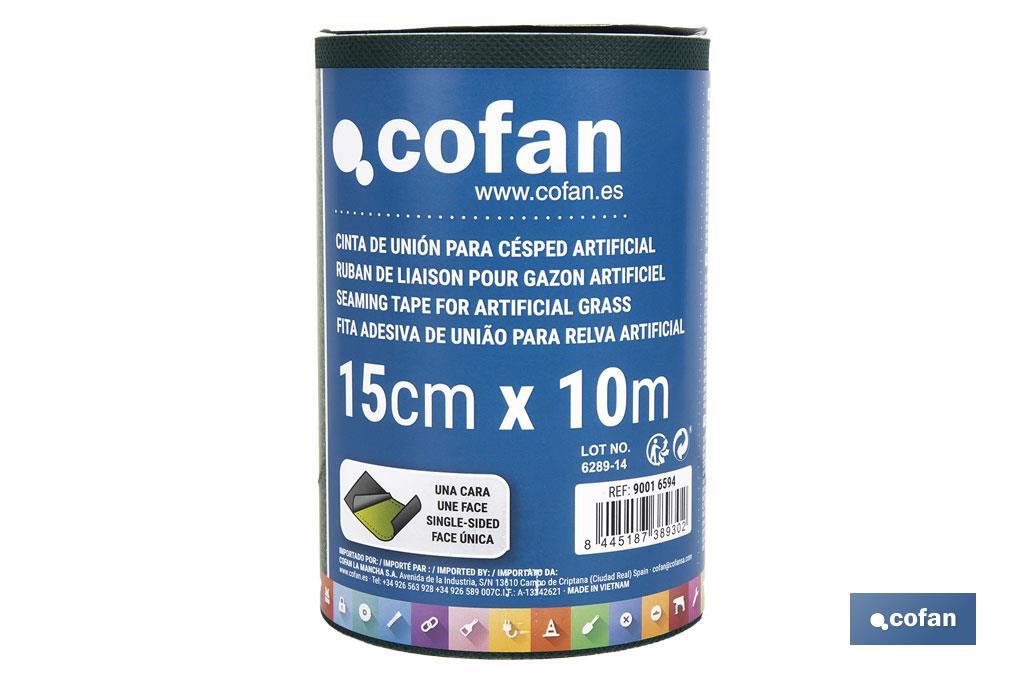CINTA DE UNIÓN PARA CÉSPED ARTIFICIAL UNA CARA 15 CM X 10 M VERDE (PACK: 1 UDS) CINTA DE UNIÓN PARA CÉSPED ARTIFICIAL UNA CARA 15 CM X 10 M VERDE (PACK: 1 UDS)