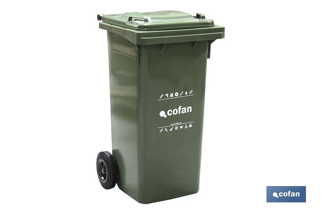 CONTENEDOR 2 RUEDAS 120 LITROS COLOR VERDE (PACK: 1 UDS) CONTENEDOR 2 RUEDAS 120 LITROS COLOR VERDE (PACK: 1 UDS)
