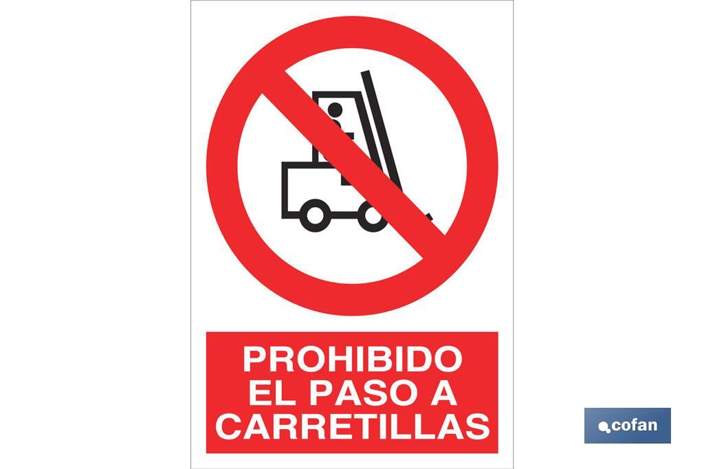 Prohibido el paso a carretillas