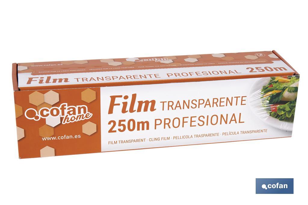 Film Transparente para uso profesional | Estuche con sierra de corte | Especial para usar en cocina