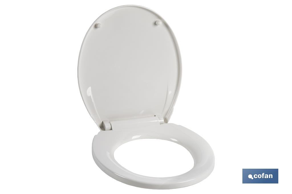 Tapa WC | Medidas 40.4 x 35.6 cm | Fabricada en Polipropileno Blanco